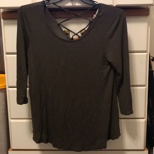 Dark green quarter sleeve